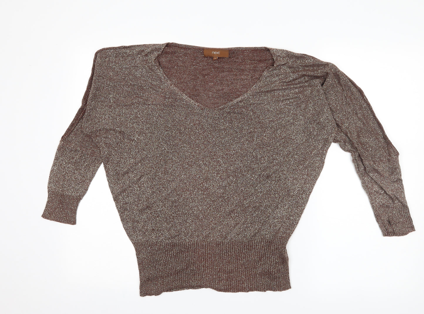 NEXT Womens Brown   Pullover Jumper Size 8  - Cut Out Shoulder