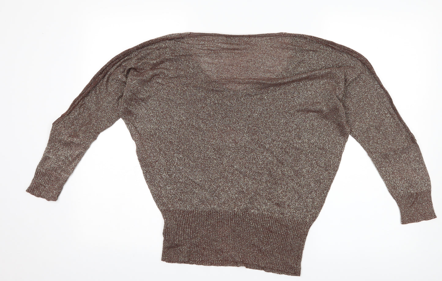 NEXT Womens Brown   Pullover Jumper Size 8  - Cut Out Shoulder