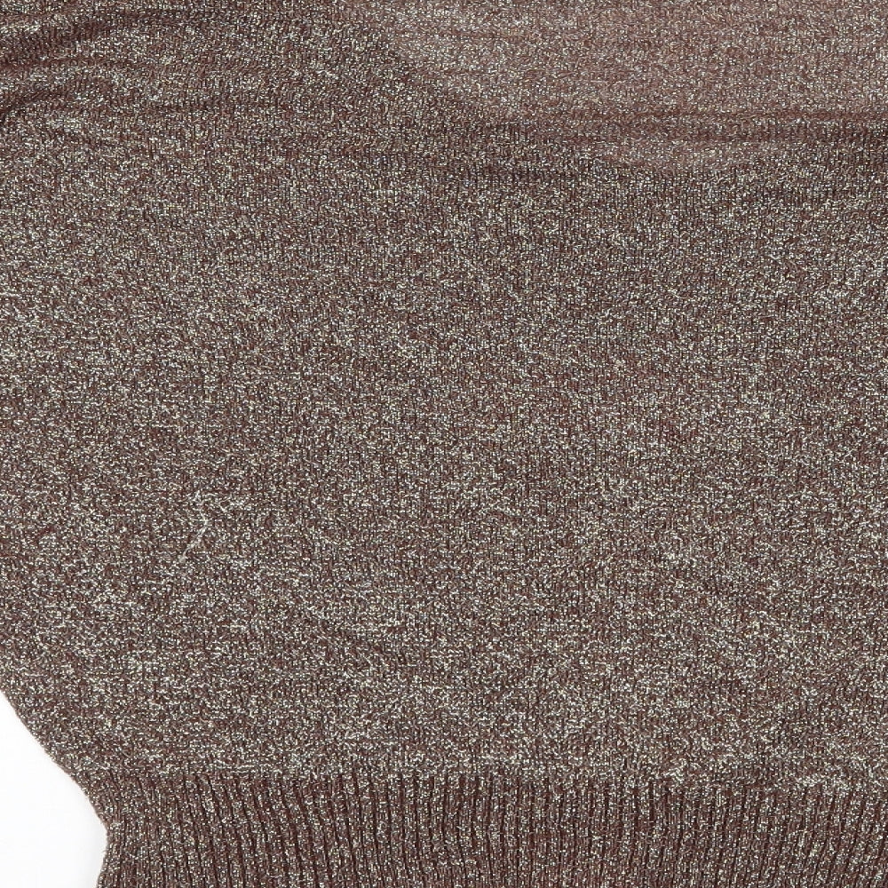 NEXT Womens Brown   Pullover Jumper Size 8  - Cut Out Shoulder