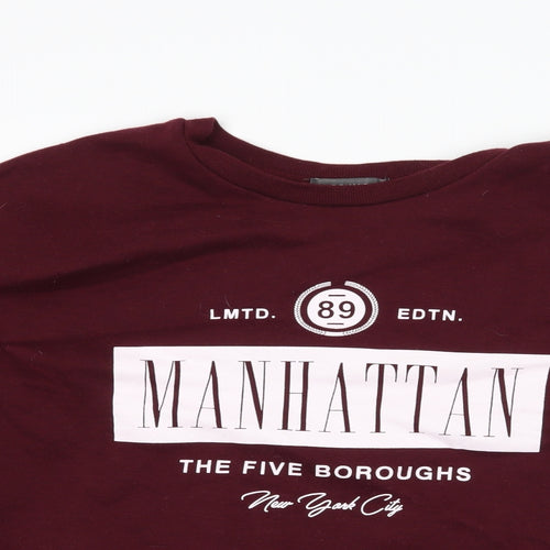 Primark Womens Purple   Pullover Sweatshirt Size L  - Manhattan
