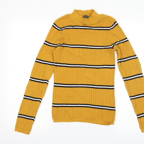 Primark Womens Yellow Striped  Pullover Jumper Size S
