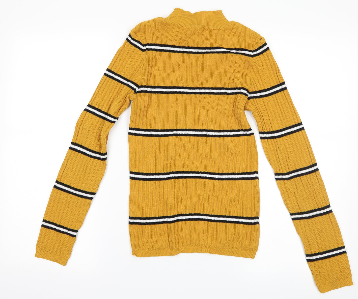 Primark Womens Yellow Striped  Pullover Jumper Size S