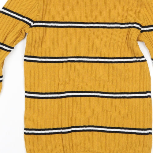 Primark Womens Yellow Striped  Pullover Jumper Size S