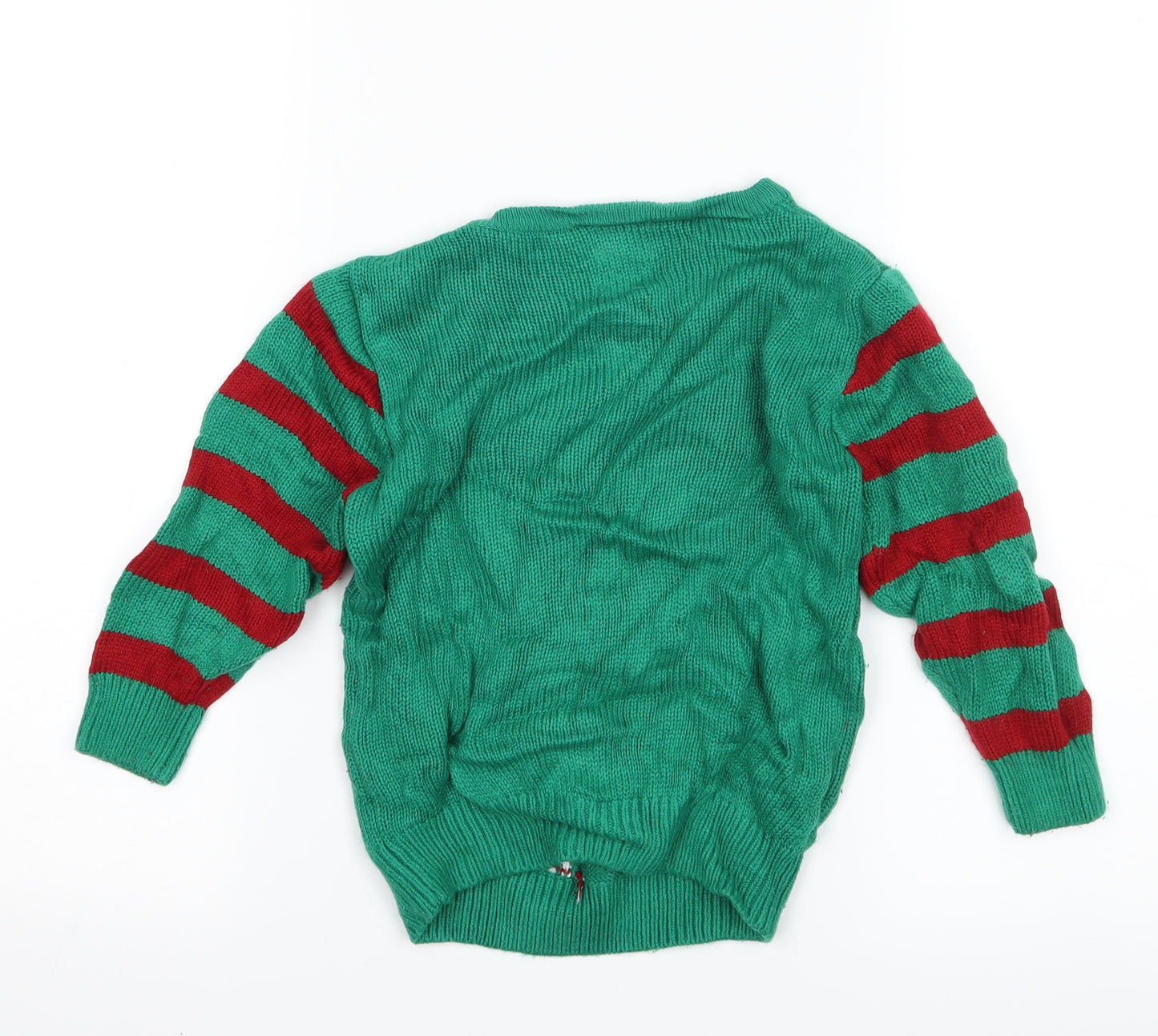 George Boys Green   Pullover Jumper Size 3-4 Years  - Father christmas