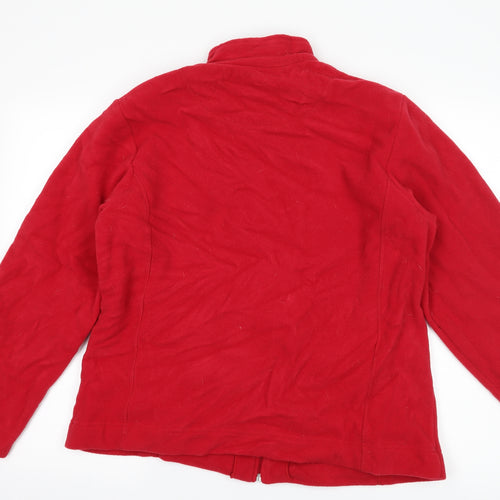 TIGI Womens Red  Fleece Jacket  Size 18