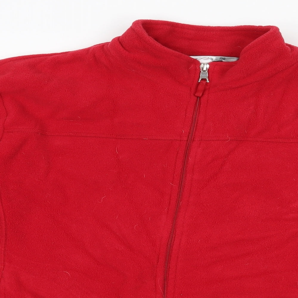 TIGI Womens Red  Fleece Jacket  Size 18