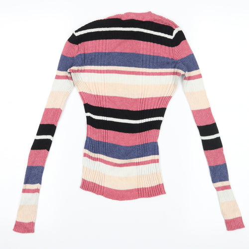 Atmosphere Womens Pink Striped  Pullover Jumper Size 8