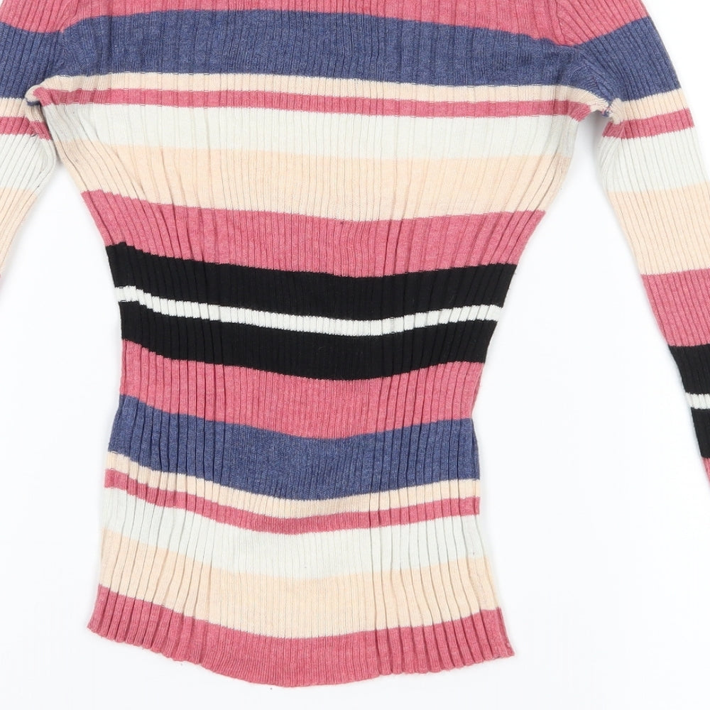 Atmosphere Womens Pink Striped  Pullover Jumper Size 8