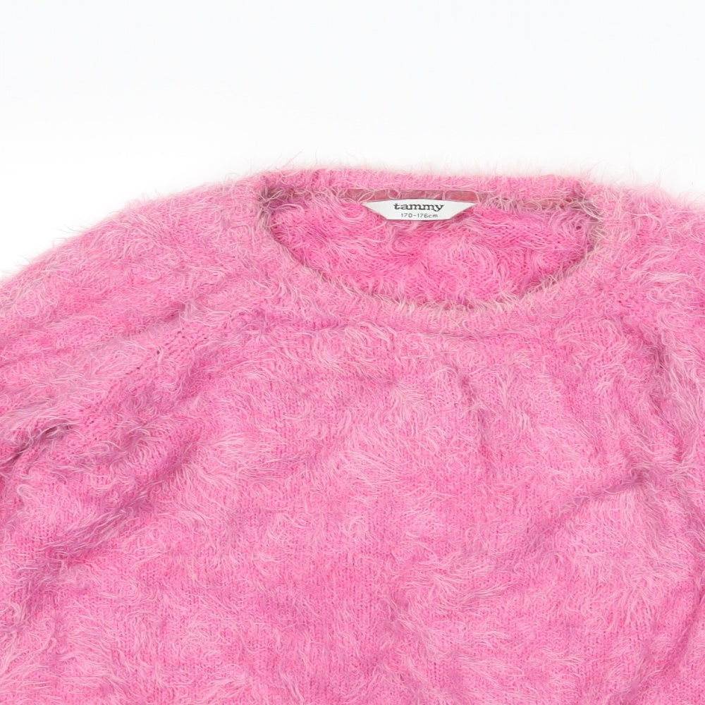 Tammy Girls Pink   Pullover Jumper Size 15-16 Years