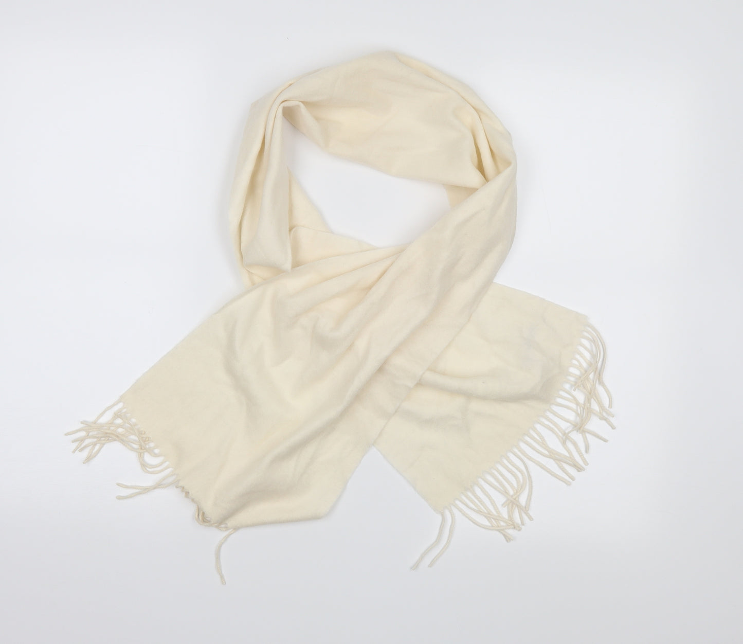 Uniqlo Unisex Ivory  Wool Rectangle Scarf Scarf Size Regular