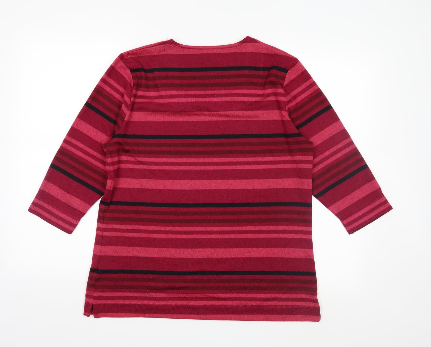 Tigi Womens Pink Striped Knit Pullover Jumper Size 14