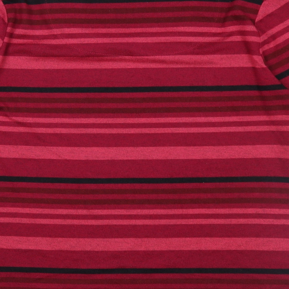 Tigi Womens Pink Striped Knit Pullover Jumper Size 14