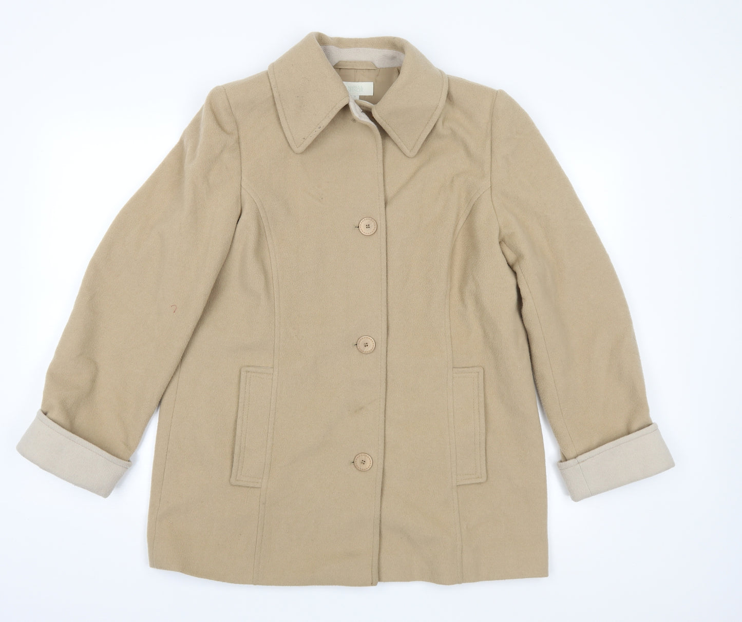 Marks and Spencer Womens Brown   Overcoat Coat Size 14