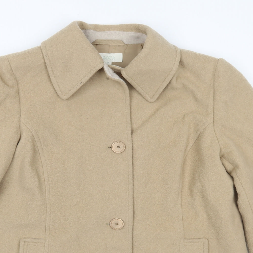 Marks and Spencer Womens Brown   Overcoat Coat Size 14