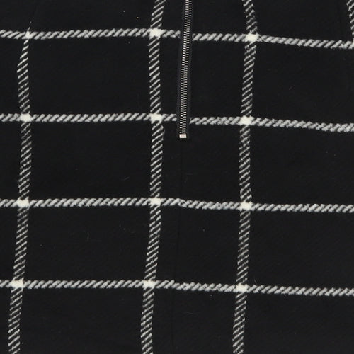 George Womens Black Check  A-Line Skirt Size 12