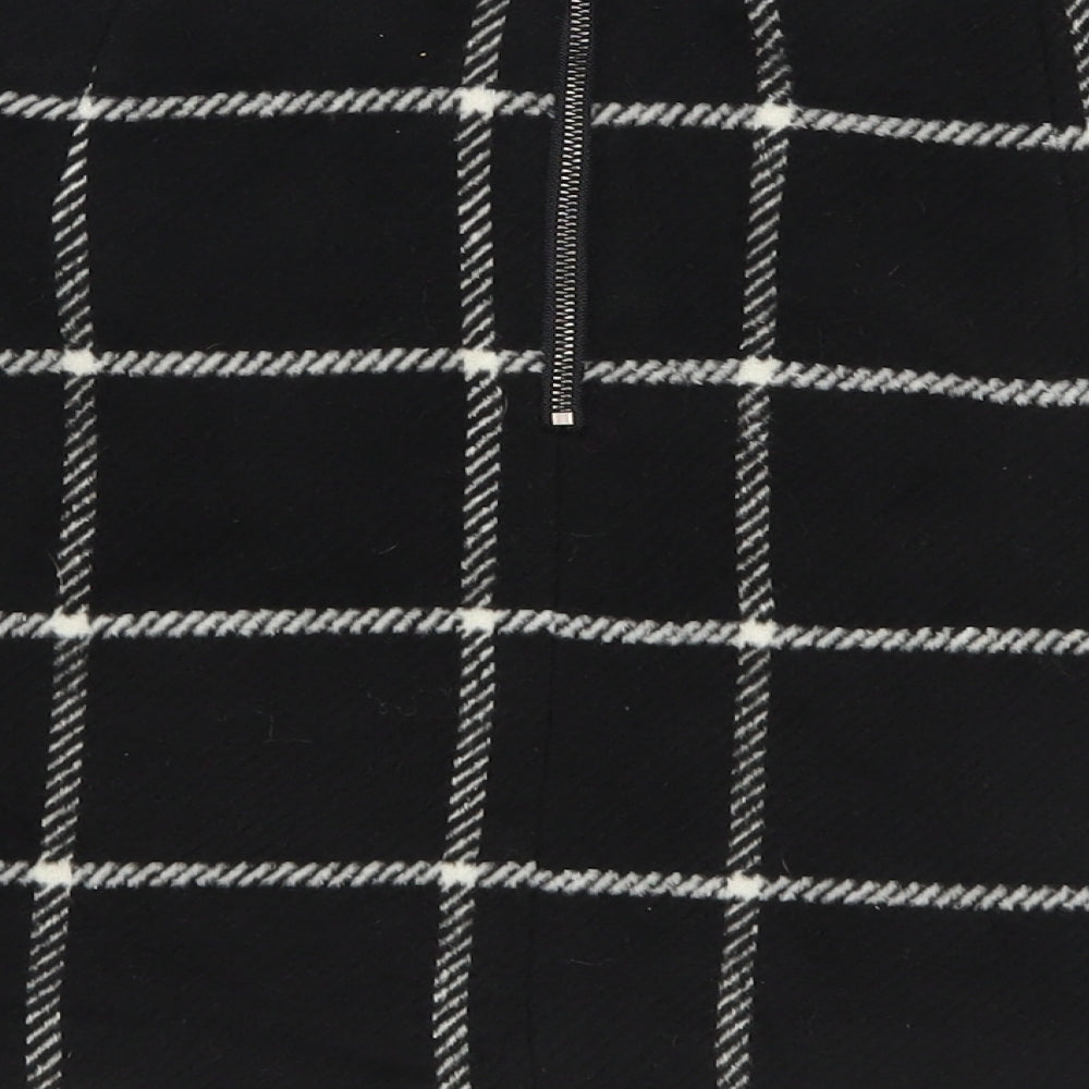 George Womens Black Check  A-Line Skirt Size 12