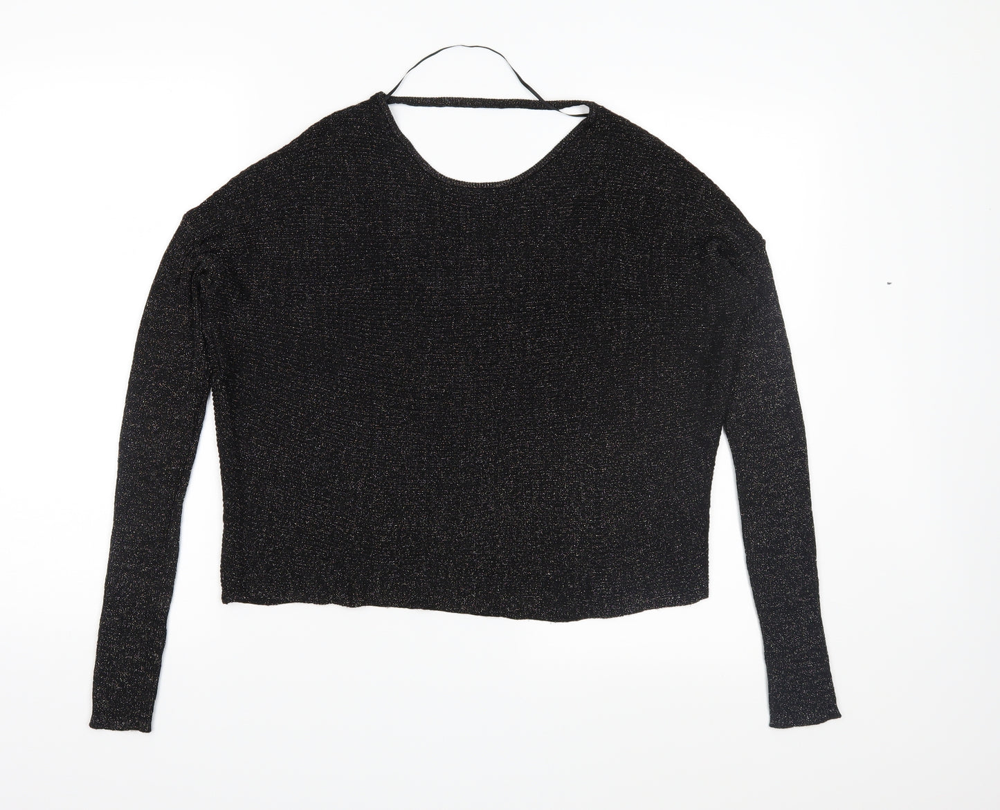 Bershka Womens Black  Knit Pullover Jumper Size M