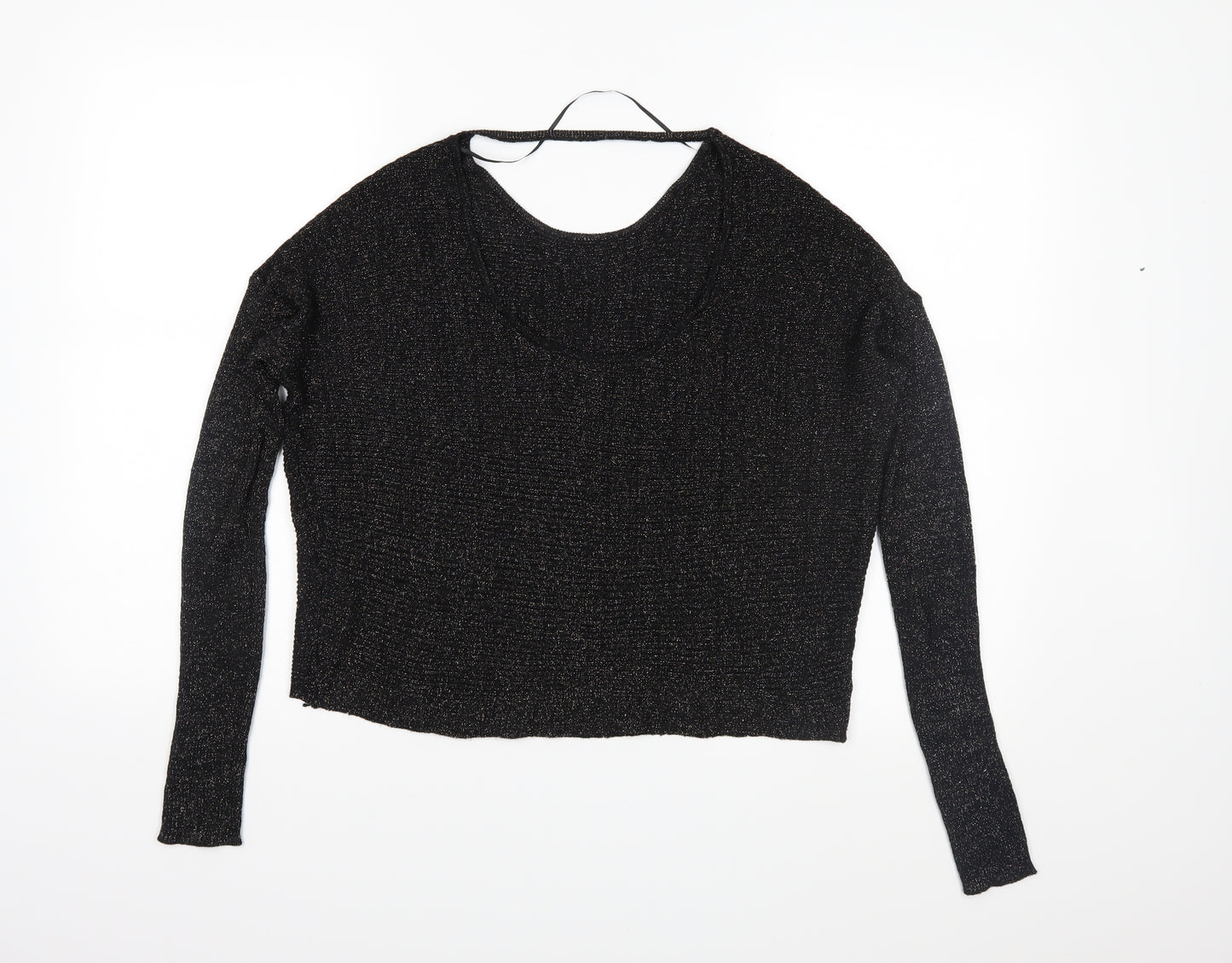 Bershka Womens Black  Knit Pullover Jumper Size M