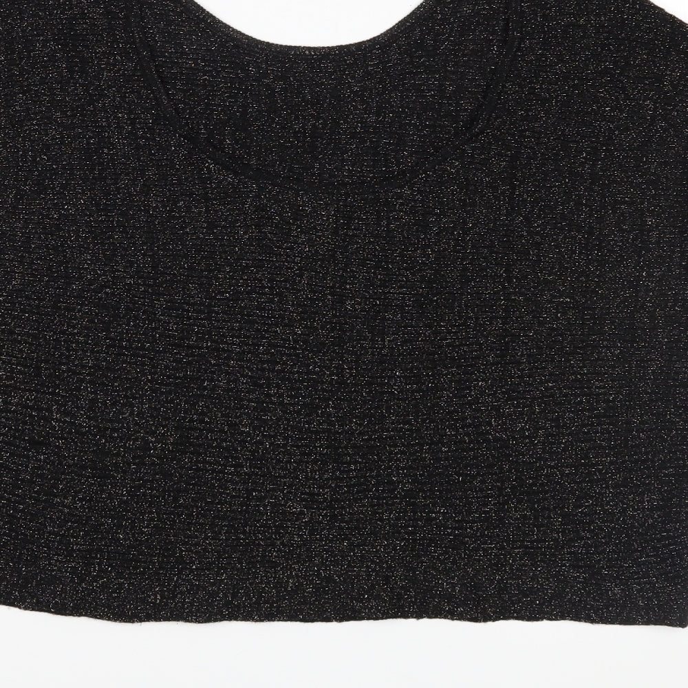 Bershka Womens Black  Knit Pullover Jumper Size M