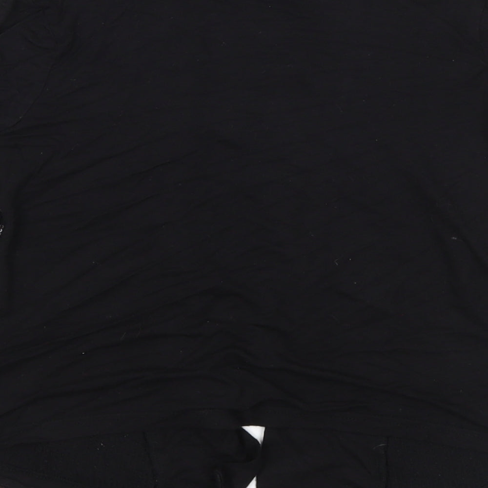 Marks and Spencer Girls Black  Jersey Basic Blouse Size 6-7 Years