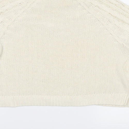 H&M Womens Ivory  Knit Pullover Jumper Size S