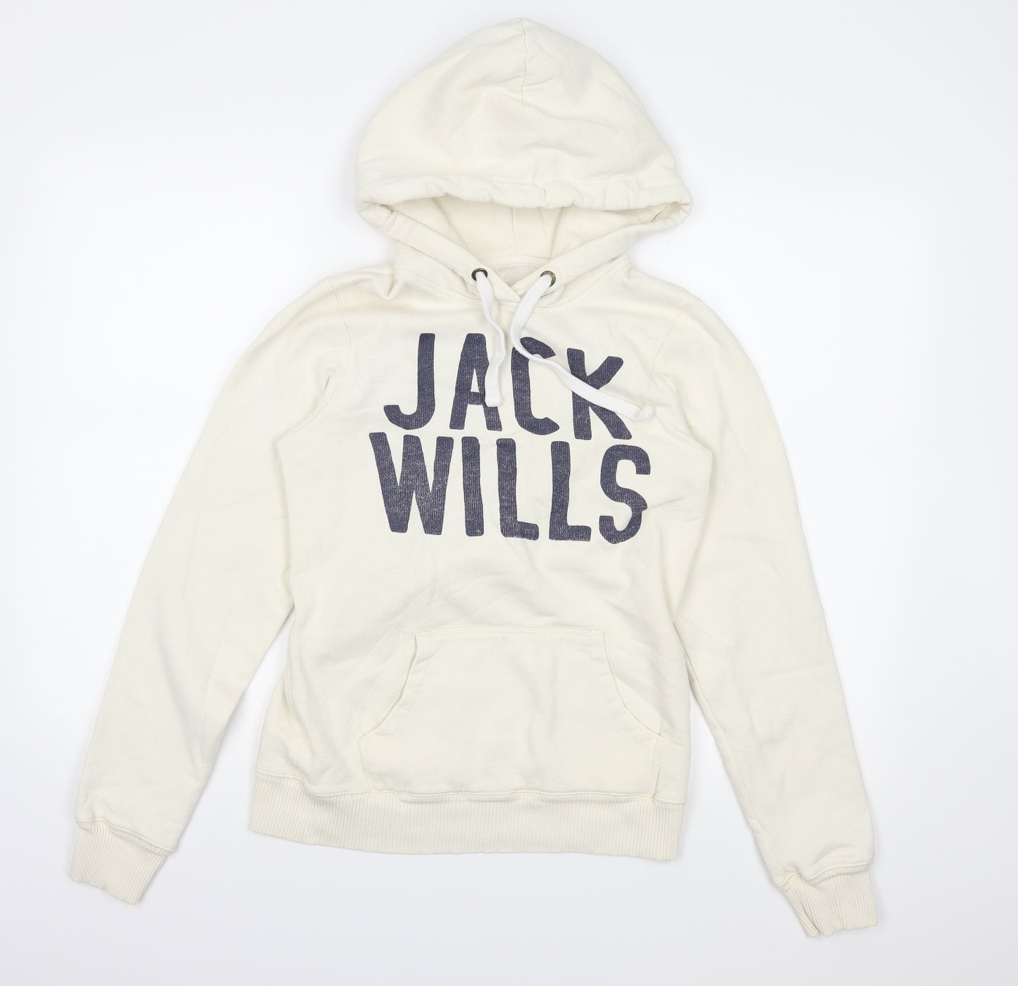Jack Wills Womens Ivory   Pullover Hoodie Size 10