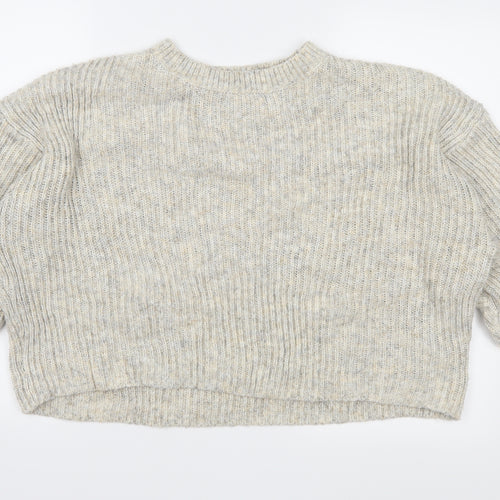 Topshop Womens Beige  Knit Pullover Jumper Size S