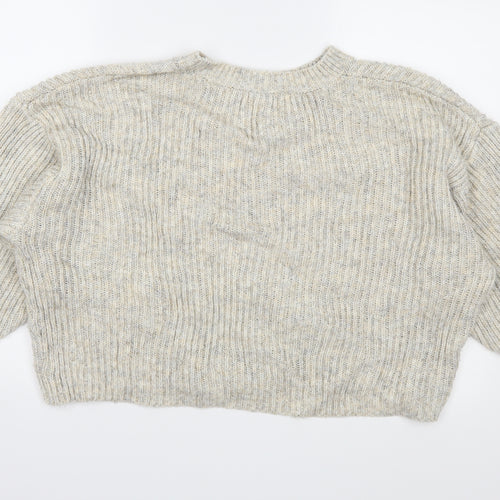 Topshop Womens Beige  Knit Pullover Jumper Size S