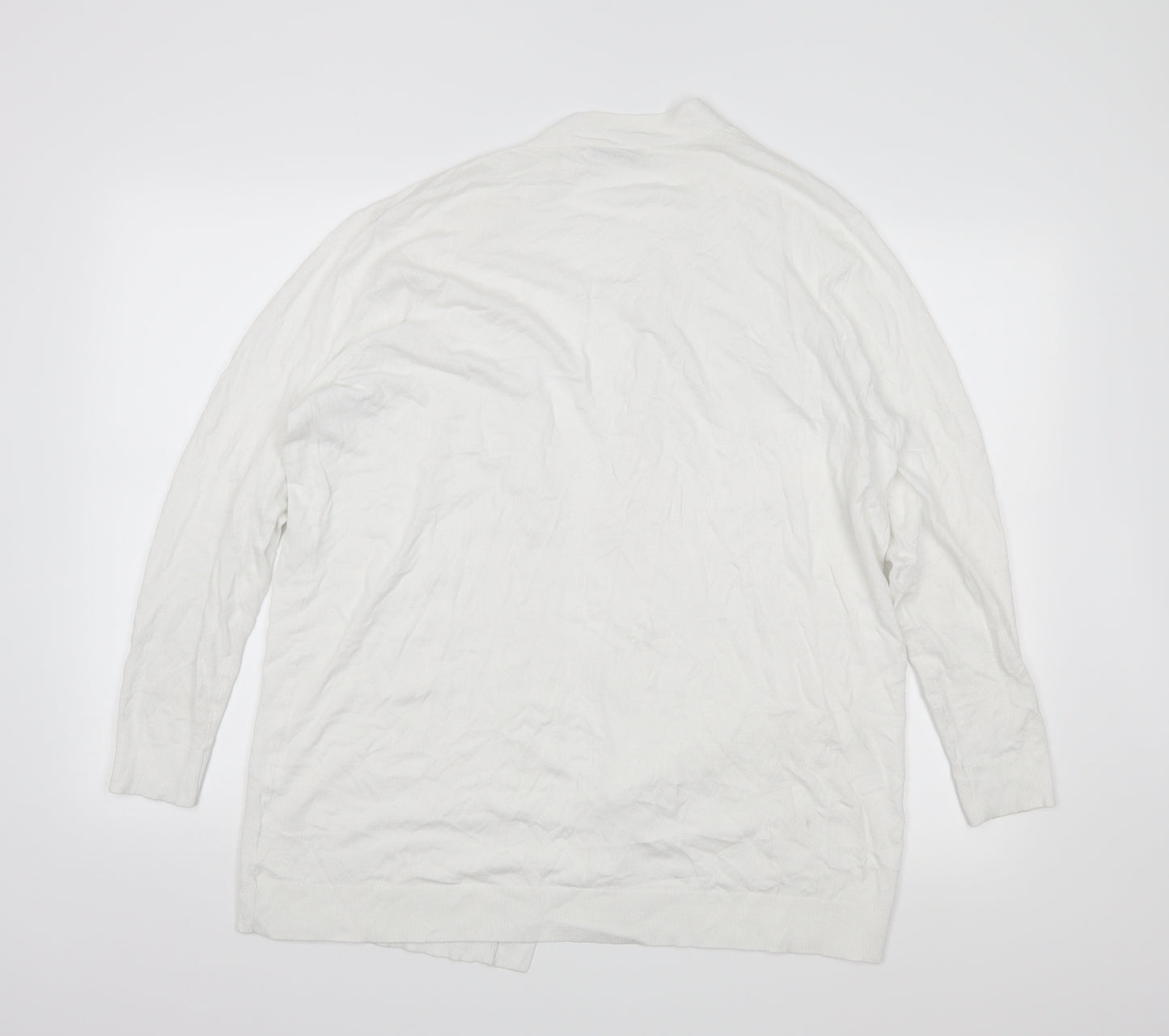 George Womens White  Knit Cardigan Jumper Size L