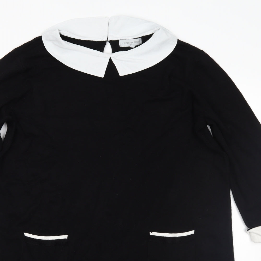Rogers+Rogers Womens Black  Knit Pullover Jumper Size 18