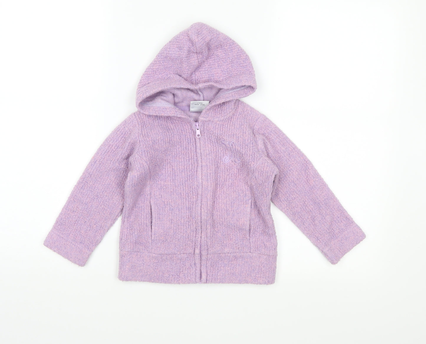NEXT Girls Purple  Fleece Jacket  Size 3 Years