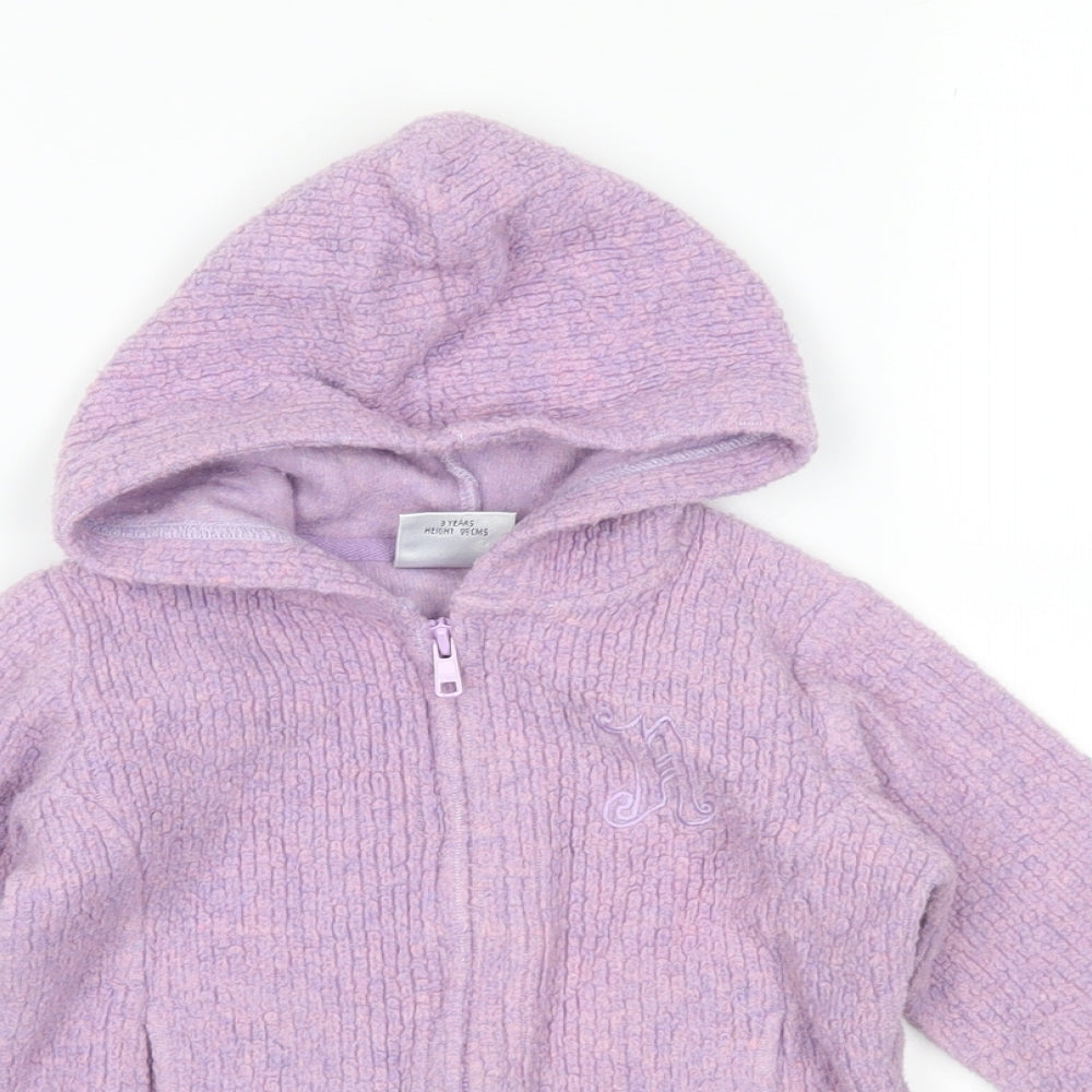 NEXT Girls Purple  Fleece Jacket  Size 3 Years