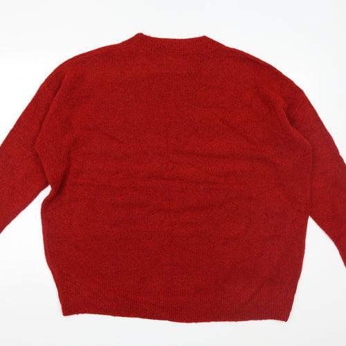 Primark Womens Red  Knit Pullover Jumper Size XL
