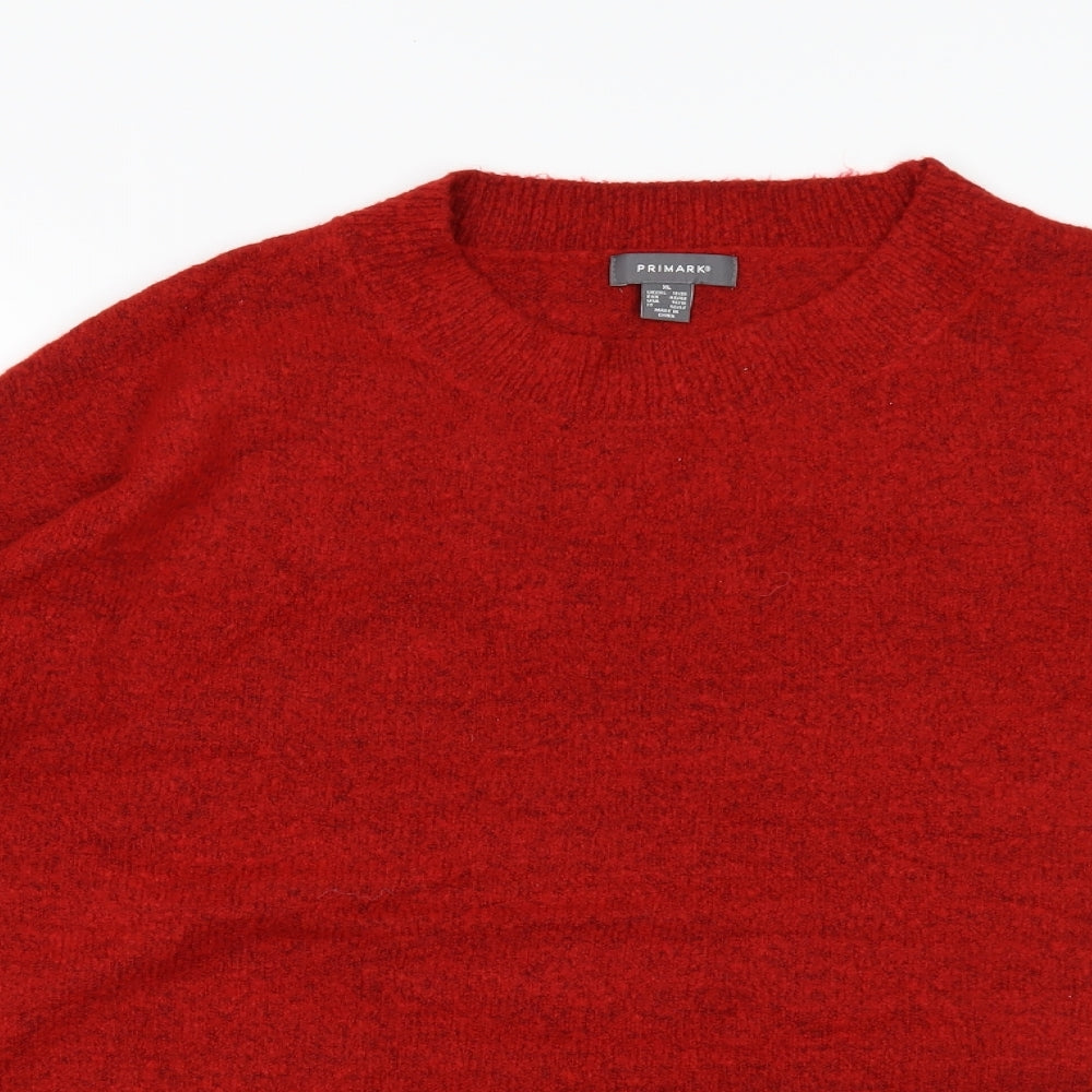 Primark Womens Red  Knit Pullover Jumper Size XL
