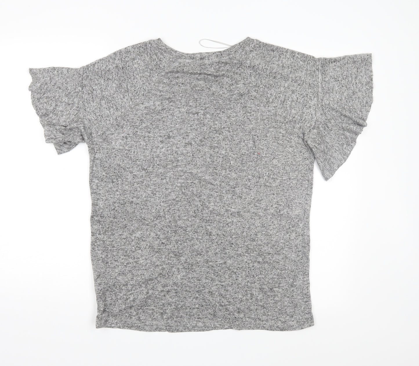 Papaya Womens Grey  Knit Basic T-Shirt Size 14