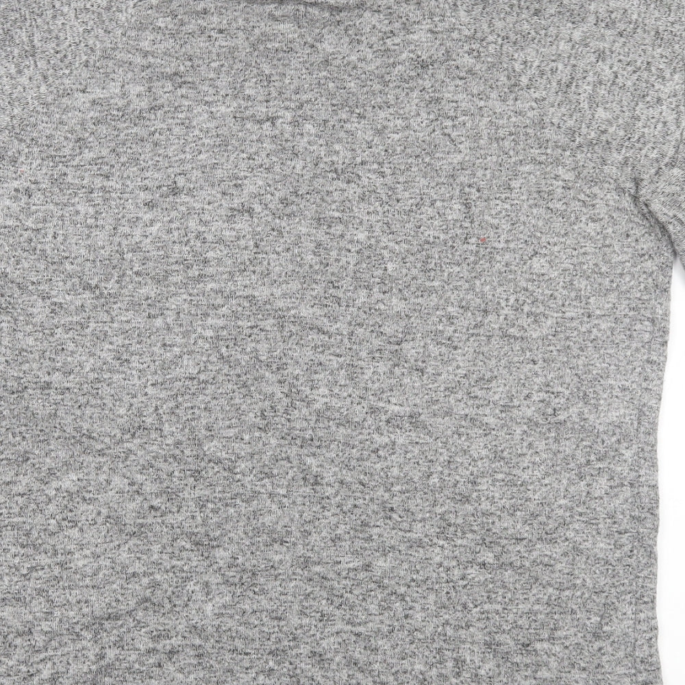Papaya Womens Grey  Knit Basic T-Shirt Size 14