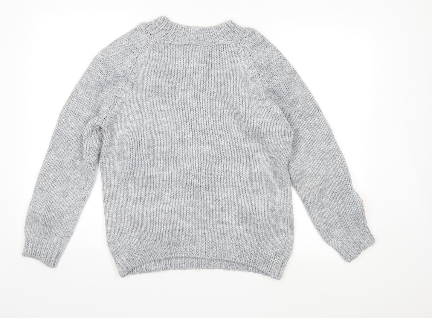Zara Girls Grey  Knit Pullover Jumper Size 13-14 Years
