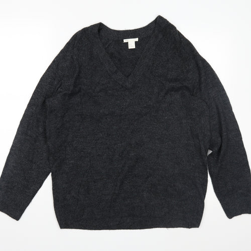 H&M Mens Grey  Knit Pullover Jumper Size S