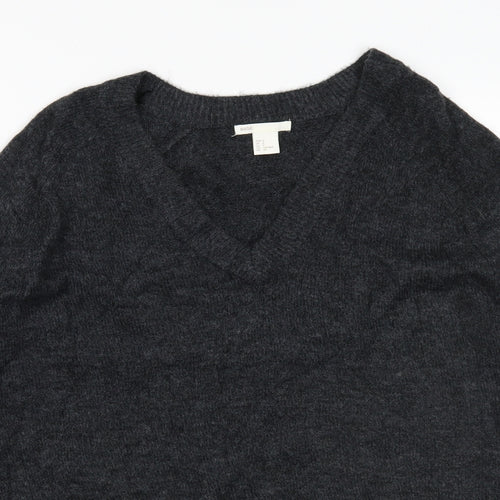 H&M Mens Grey  Knit Pullover Jumper Size S