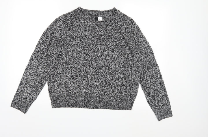 H&M Womens Grey Knit Pullover Jumper Size M