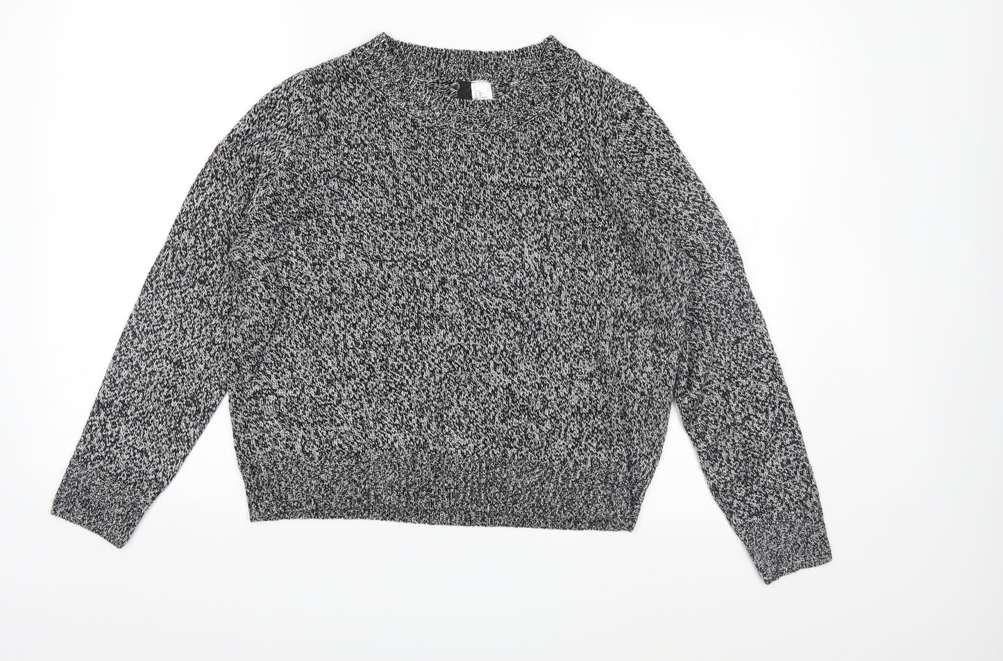 H&M Womens Grey  Knit Pullover Jumper Size M
