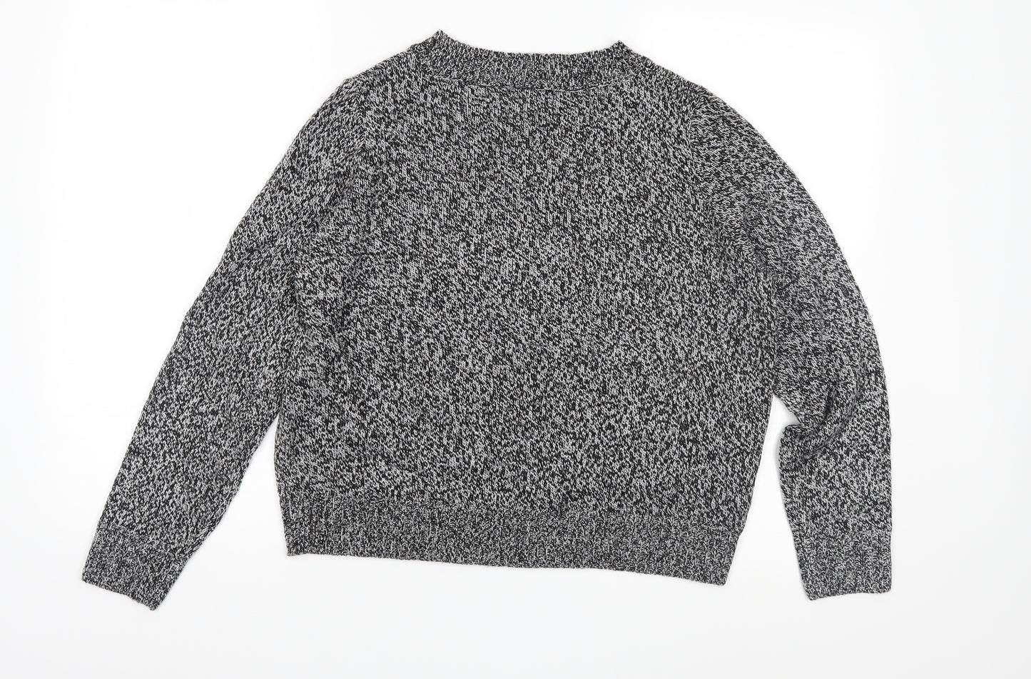 H&M Womens Grey  Knit Pullover Jumper Size M