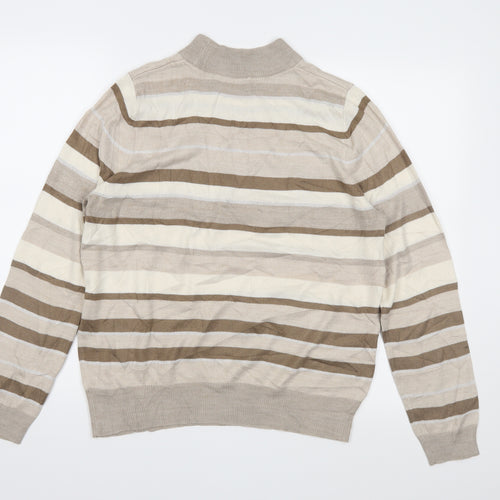 BHS Womens Brown Striped Knit Pullover Jumper Size 14