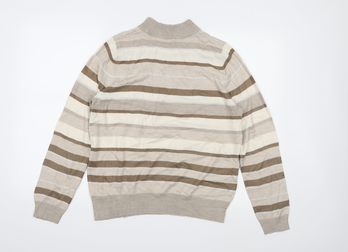BHS Womens Brown Striped Knit Pullover Jumper Size 14