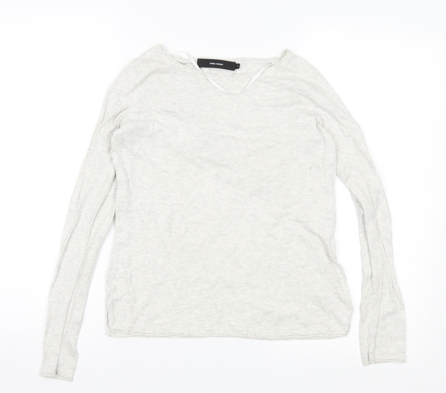 Vera Moda Womens Grey  Knit Pullover Jumper Size S