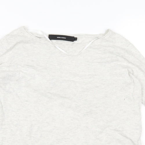 Vera Moda Womens Grey  Knit Pullover Jumper Size S