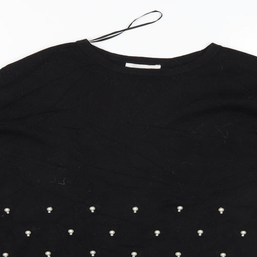 H&M Womens Black  Knit Pullover Jumper Size S
