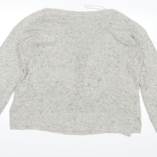 TU Womens Grey Fair Isle Knit Pullover Jumper Size 20