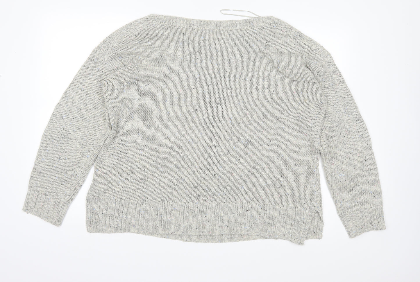 TU Womens Grey Fair Isle Knit Pullover Jumper Size 20