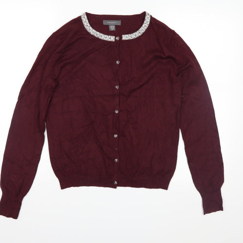 Primark Womens Purple  Knit Cardigan Jumper Size S